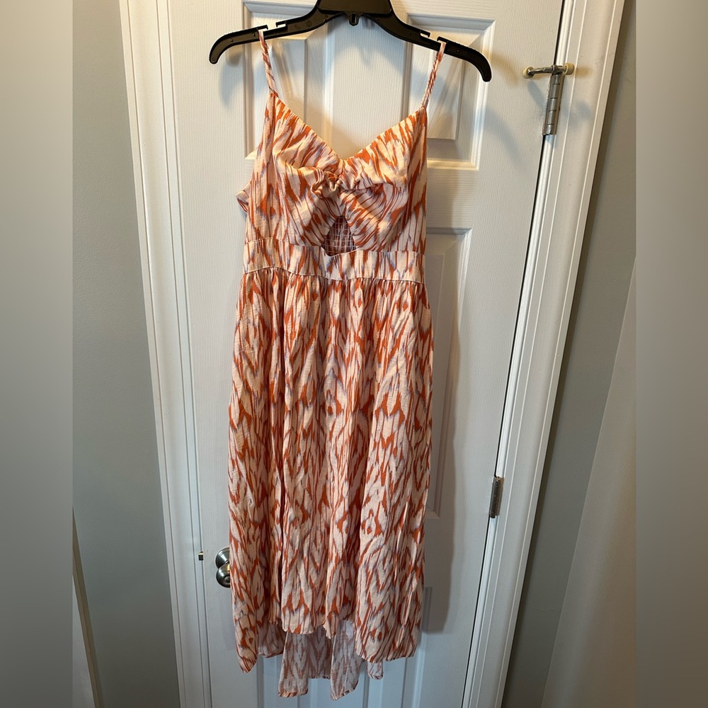 Nine West orange and white dress